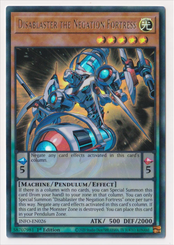 Disablaster the Negation Fortress (Ultra Rare) : INFO-EN026 - Yu-Gi-Oh! Single Card Disablaster the Negation Fortress (Ultra Rare) : INFO-EN026 - Yu-Gi-Oh! Single Card
