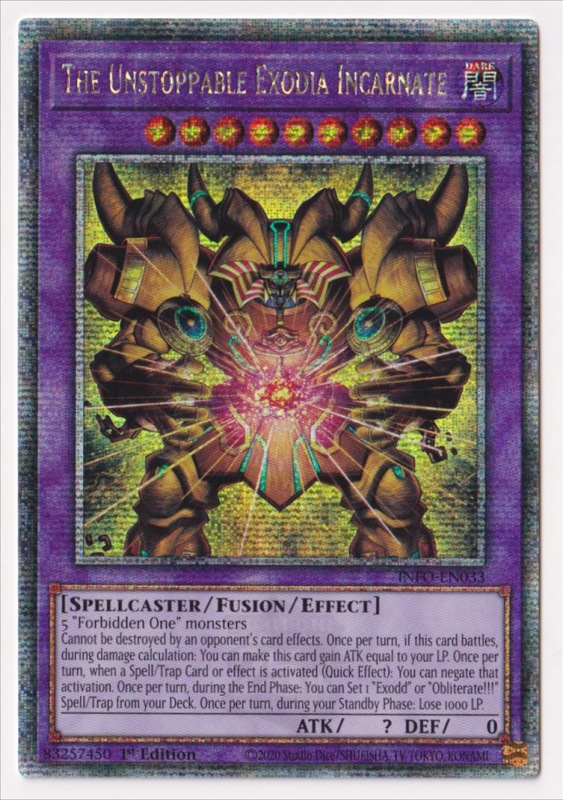 The Unstoppable Exodia Incarnate (Quarter Century Secret Rare) : INFO-EN033 - Yu-Gi-Oh! Single Card The Unstoppable Exodia Incarnate (Quarter Century Secret Rare) : INFO-EN033 - Yu-Gi-Oh! Single Card