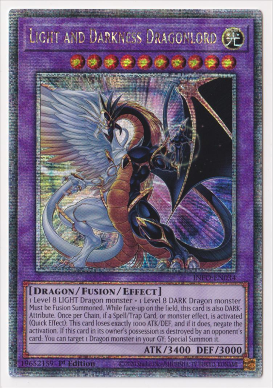 yugioh card light and darkness dragon Yu-Gi-Oh - STOR-ENSE1 - (super rare holo) this card is also DARK Light and Darkness Dragonlord (Quarter