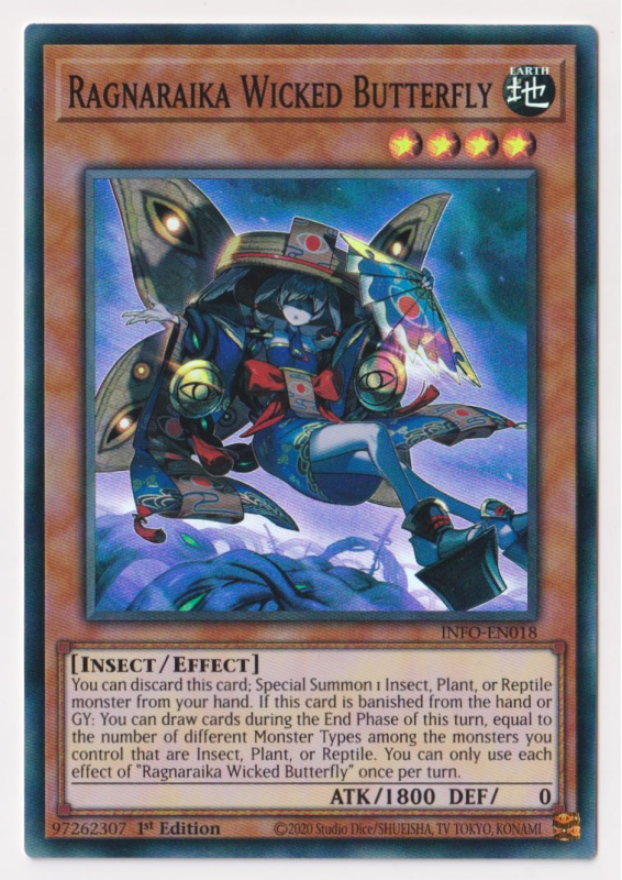 Ragnaraika Wicked Butterfly (Super Rare) : INFO-EN018 - Yu-Gi-Oh! Single Card Ragnaraika Wicked Butterfly (Super Rare) : INFO-EN018 - Yu-Gi-Oh! Single Card