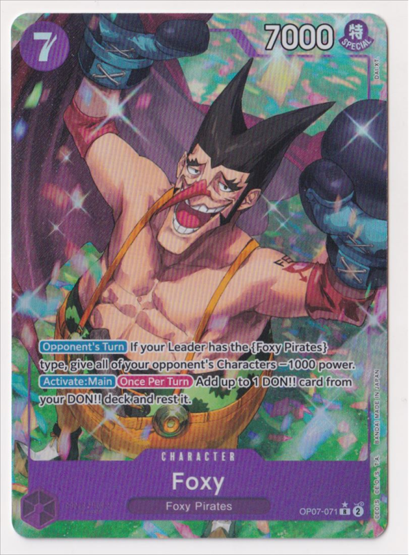 Foxy (ALTERNATE ART) : OP07-071 500 YEARS IN THE FUTURE - One Piece Single Card Foxy (ALTERNATE ART) : OP07-071 500 YEARS IN THE FUTURE - One Piece Single Card
