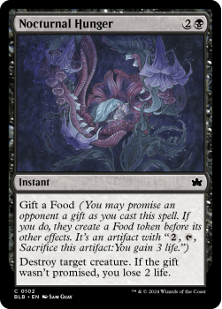Nocturnal Hunger single card from Magic the Gathering