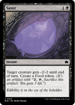 Savor single card from Magic the Gathering