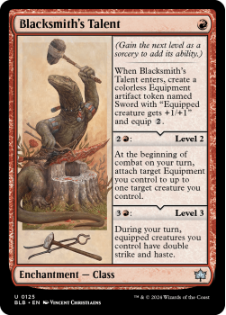 Blacksmith's Talent single card from Magic the Gathering