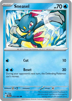 Sneasel single card from Pokemon Single