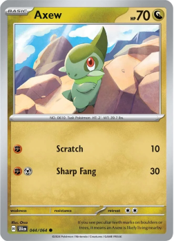 Axew single card from Pokemon Single