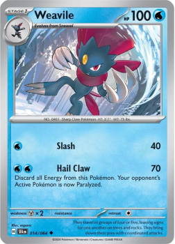 Weavile single card from Pokemon Single