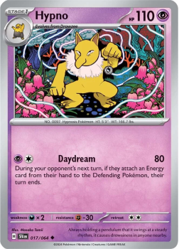 Hypno single card from Pokemon Single