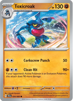 Toxicroak single card from Pokemon Single