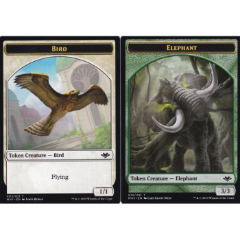 Bird // Elephant (TOKEN) : MODERN HORIZONS TOKEN 03&12 - Magic the Gathering Single Card