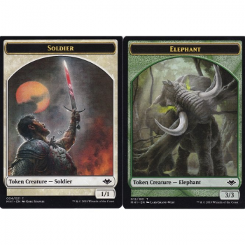 Soldier // Elephant (TOKEN) : MODERN HORIZONS TOKEN 04&12 - Magic the Gathering Single Card
