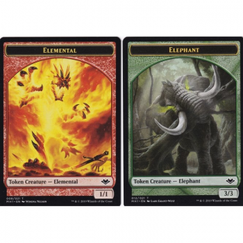 Elemental // Elephant (TOKEN) : MODERN HORIZONS TOKEN 08&12 - Magic the Gathering Single Card
