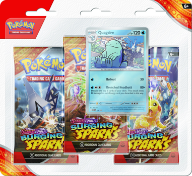 Pokemon Scarlet & Violet Surging Sparks: 3 Pack Blister Quagsire