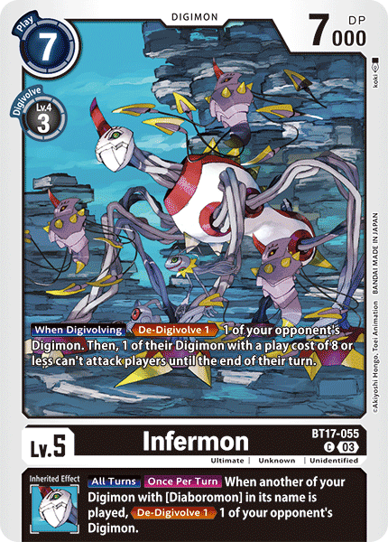 Infermon : BT17-055 SECRET CRISIS - Digimon Card Game Single Card Infermon : BT17-055 SECRET CRISIS - Digimon Card Game Single Card