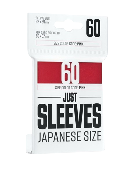GAMEGE 64493 Just Sleeves – 60 Bustine Protettive Per Carte Taglia Giapponese, Colore Rosa