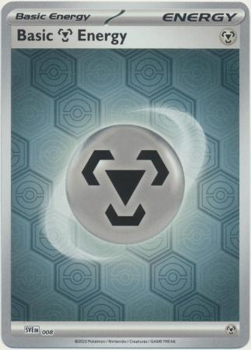 Basic Metal Energy (REVERSE HOLO) : SCARLET AND VIOLET - SHROUDED FABLE EN08 - Pokemon Single Card