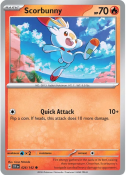 Scorbunny single card from Pokemon