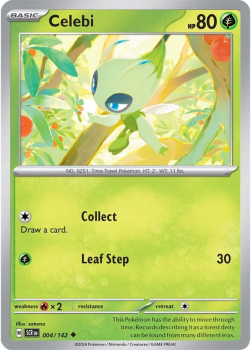 Celebi single card from Pokemon