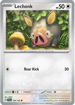 Lechonk single card from Pokemon