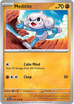 Meditite single card from Pokemon