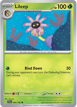 Lileep single card from Pokemon