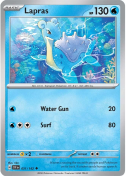 Lapras single card from Pokemon