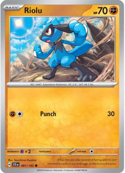 Riolu single card from Pokemon