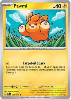 Pawmi single card from Pokemon