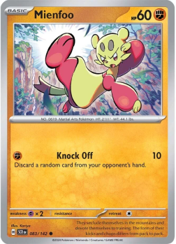 Mienfoo single card from Pokemon
