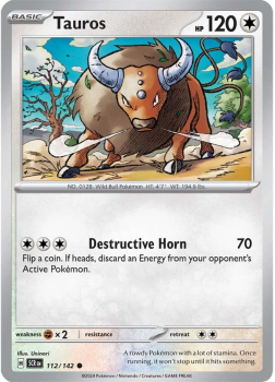 Tauros single card from Pokemon