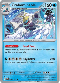 Crabominable single card from Pokemon