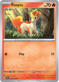Ponyta single card from Pokemon