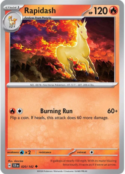 Rapidash single card from Pokemon