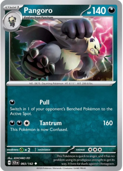 Pangoro single card from Pokemon