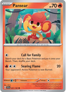 Pansear single card from Pokemon