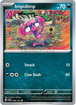 Impidimp single card from Pokemon