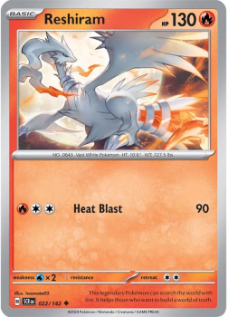 Reshiram single card from Pokemon