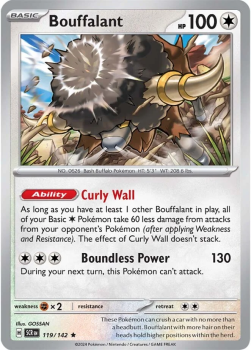 Bouffalant single card from Pokemon