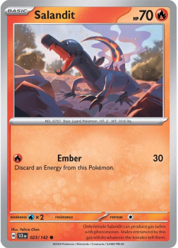 Salandit single card from Pokemon
