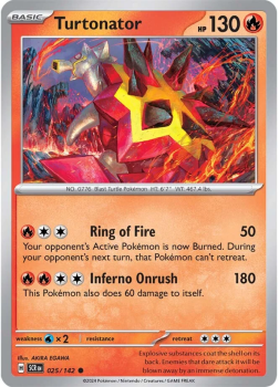 Turtonator single card from Pokemon