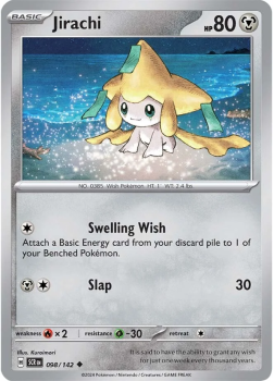 Jirachi single card from Pokemon