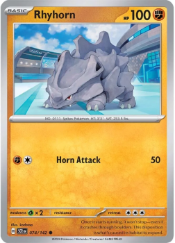 Rhyhorn single card from Pokemon