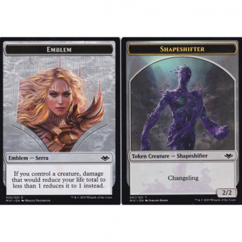 Emblem - Serra // Shapeshifter (TOKEN) : MODERN HORIZONS TOKEN 20&01 - Magic the Gathering Single Card