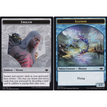 Emblem - Wrenn // illusion (TOKEN) : MODERN HORIZONS TOKEN 21&05 - Magic the Gathering Single Card