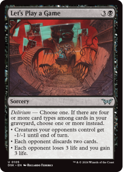 Let's Play a Game single card from Magic the Gathering