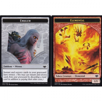 Emblem - Wrenn // Elemental (TOKEN) : MODERN HORIZONS TOKEN 21&08 - Magic the Gathering Single Card