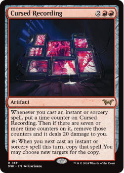 Cursed Recording single card from Magic the Gathering