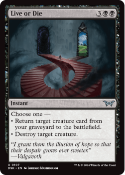 Live or Die single card from Magic the Gathering