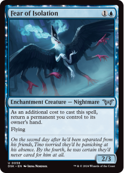 Fear of Isolation single card from Magic the Gathering