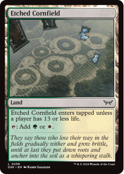 Etched Cornfield single card from Magic the Gathering